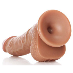 Real Rock Ultra Skin Gode réaliste Balls Curved RealRock 12.5 x 3.6cm Latino